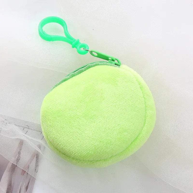 Soft Plush Round Coin Bags Purse Money Wallet Pouch for Kids Key Earphone Organizer Storage Bags Kids Plush Purses