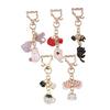 Creative Cats Bag Accessory Animal Print Keychain Metal Keychain Bags Pendant Backpack Decors For Women and Girls