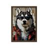 Plakat Husky W Okularach Plakat Husky W Okularach, 70X100 Cm, Rama Aluminiowa Czarna, Papier Matowy 230 Gsm