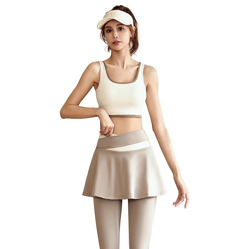 Juyitang Women's High-Elastic Nude Seamless Sports Suit - Breathable, Sleeveless Yoga & Running Outfit