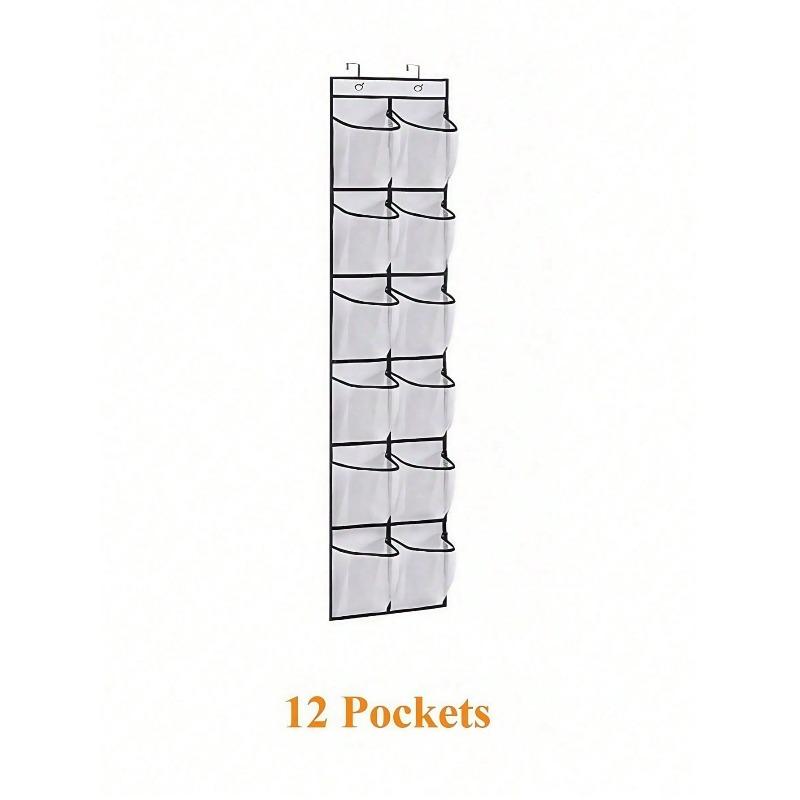 Door Hanging Shoe Organizer , 6-35 Pockets, Large Capacity Shoe Rack, Space Saving Closet Storage, Mesh Back, Gift Idea