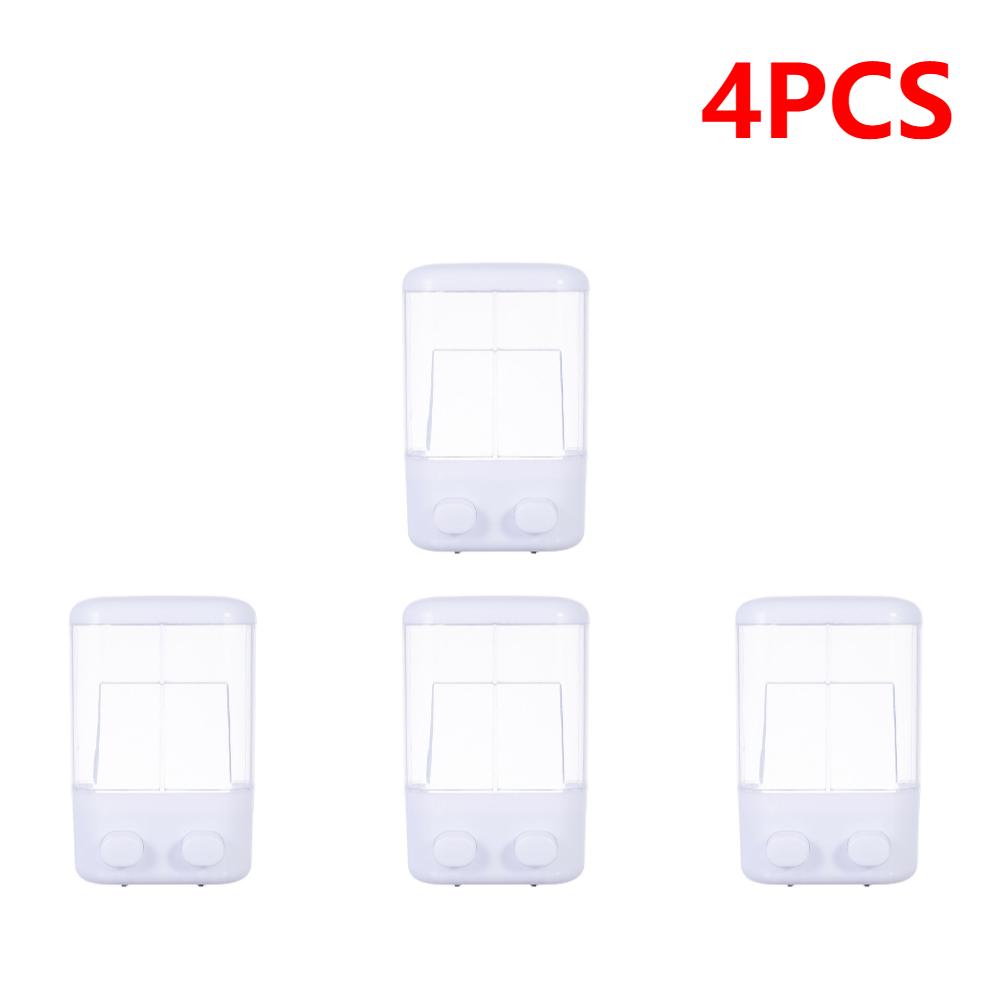 2-4PC Liquid Soap Pump Dispenser Wall Mount Shower Shampoo Lotion Container Hand Wash Soap Liquid Dispenser for Bathroom Kitchen