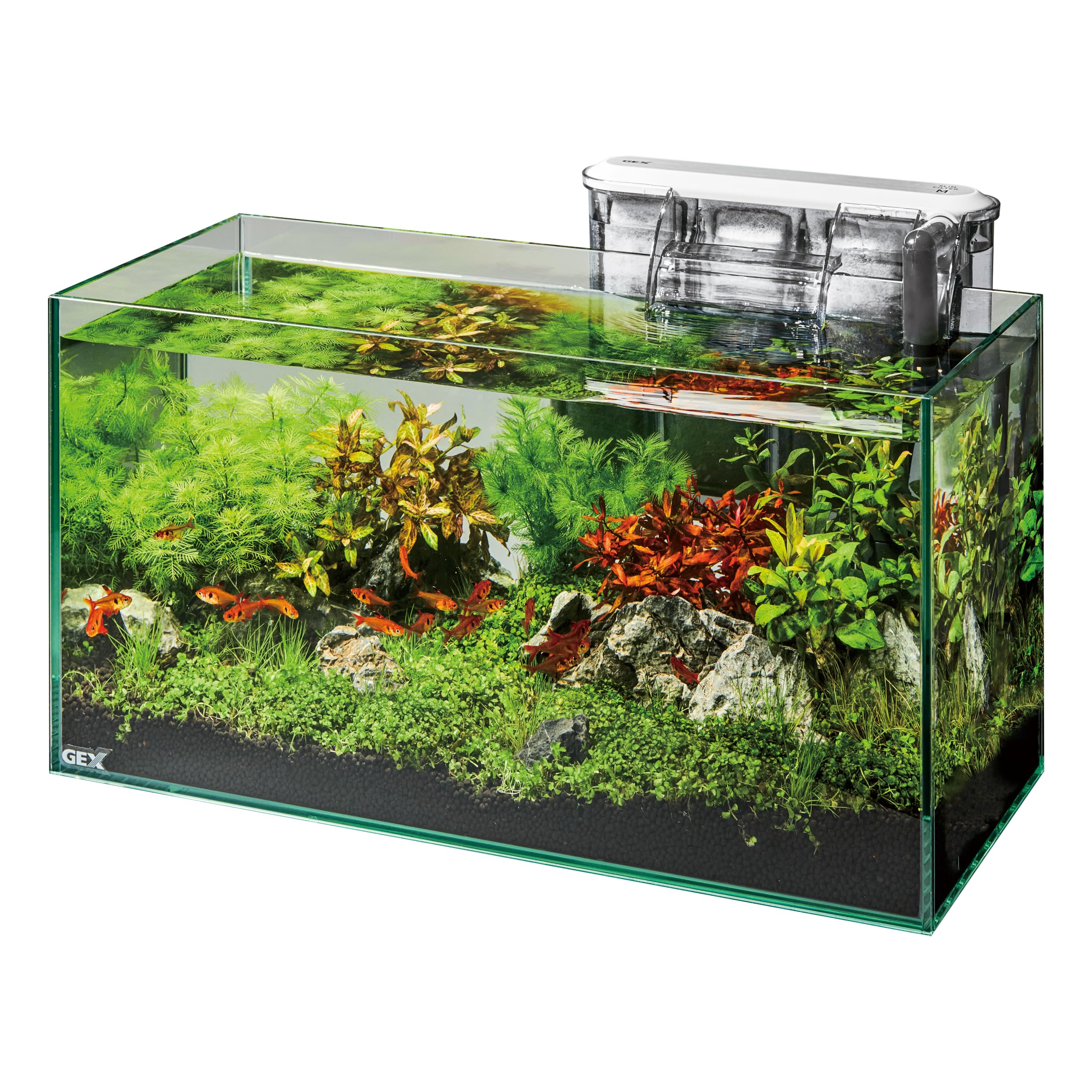 

Аквариум GEX Glass Terrier Slim 450 с насосом постоянного тока, безрамный, Ш45 x Г20 x В22 см, 17 л, 6 частей, прибл.. [ЕК]