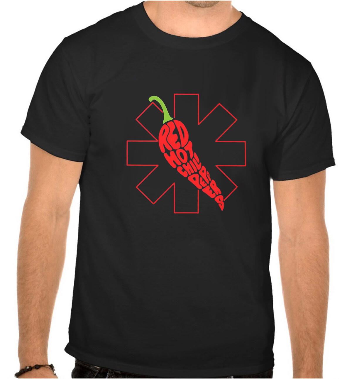 

26 RED HOT CHILI PEPPERS Rock Music Logo Black T-Shirt -1072- Unisex T-Shirt XXXXL