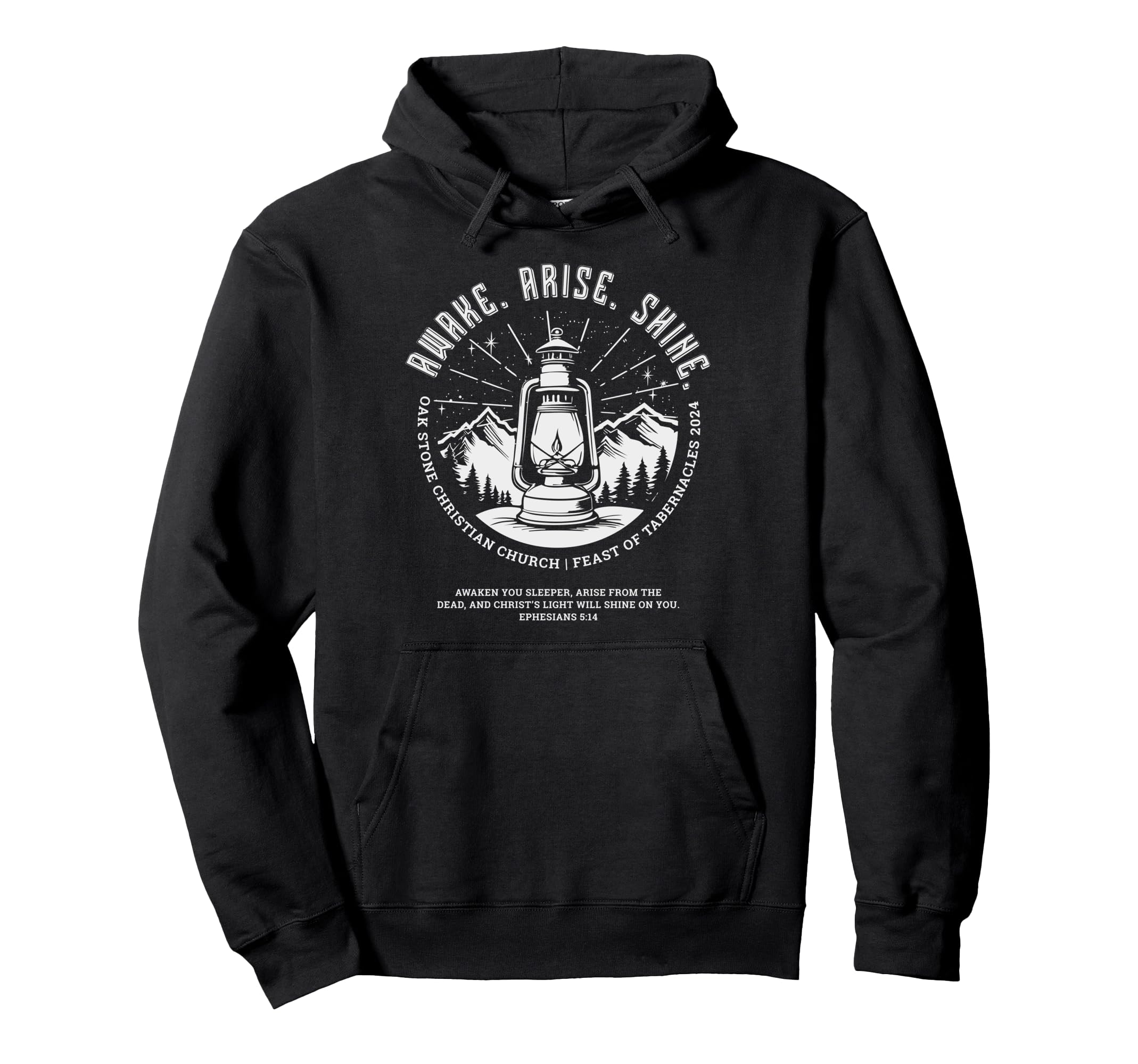 

Oakstone Feast of Tabernacles Awakening Arise Shine Lantern Hoodie