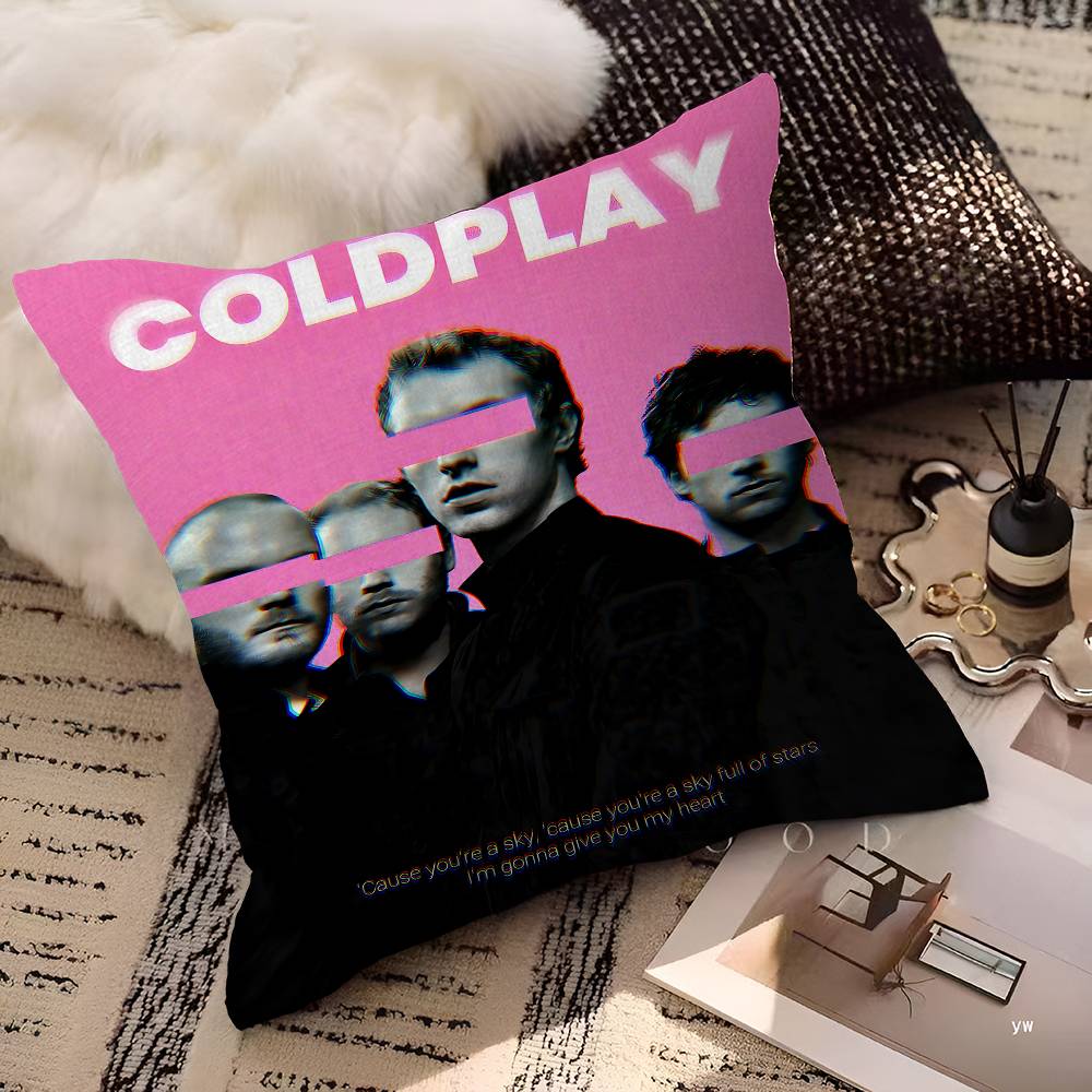 Band C-Coldplay Cushion Cover Inches Farmhouse Decor Home Throw Pillow Covers For Couch Decorations