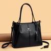 Women'S Handbag Luxury Soft Leather Women'S Shoulder Bag Retro Solid Color Large Capacity Mother Bag