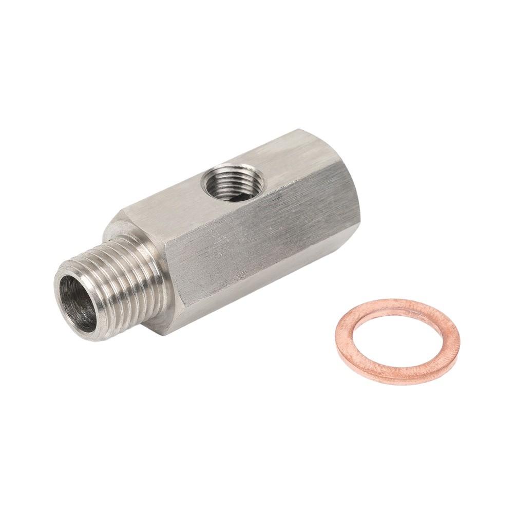 1/8 NPT Stainless Steel Hydraulic Pressure Sensor Adapter For Mechanical Engines For Diesel, Automotive Fuel, Oil, And Water