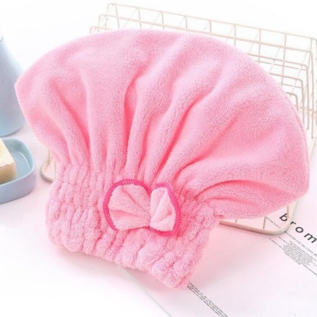 1Pc Microfibre Quick Hair Drying Bath Towel Bowknot Wrap Towel Cap Bathroom Accessories Bonnets for Women Designer Shower Cap