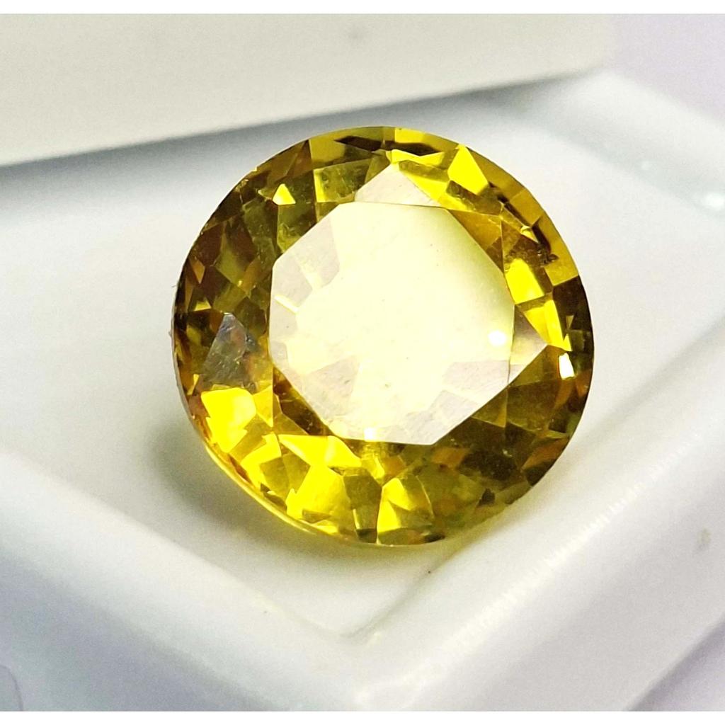 7-9 Ct Natural Yellow Sapphire Round Cut Stunning Certified Loose Gemstone