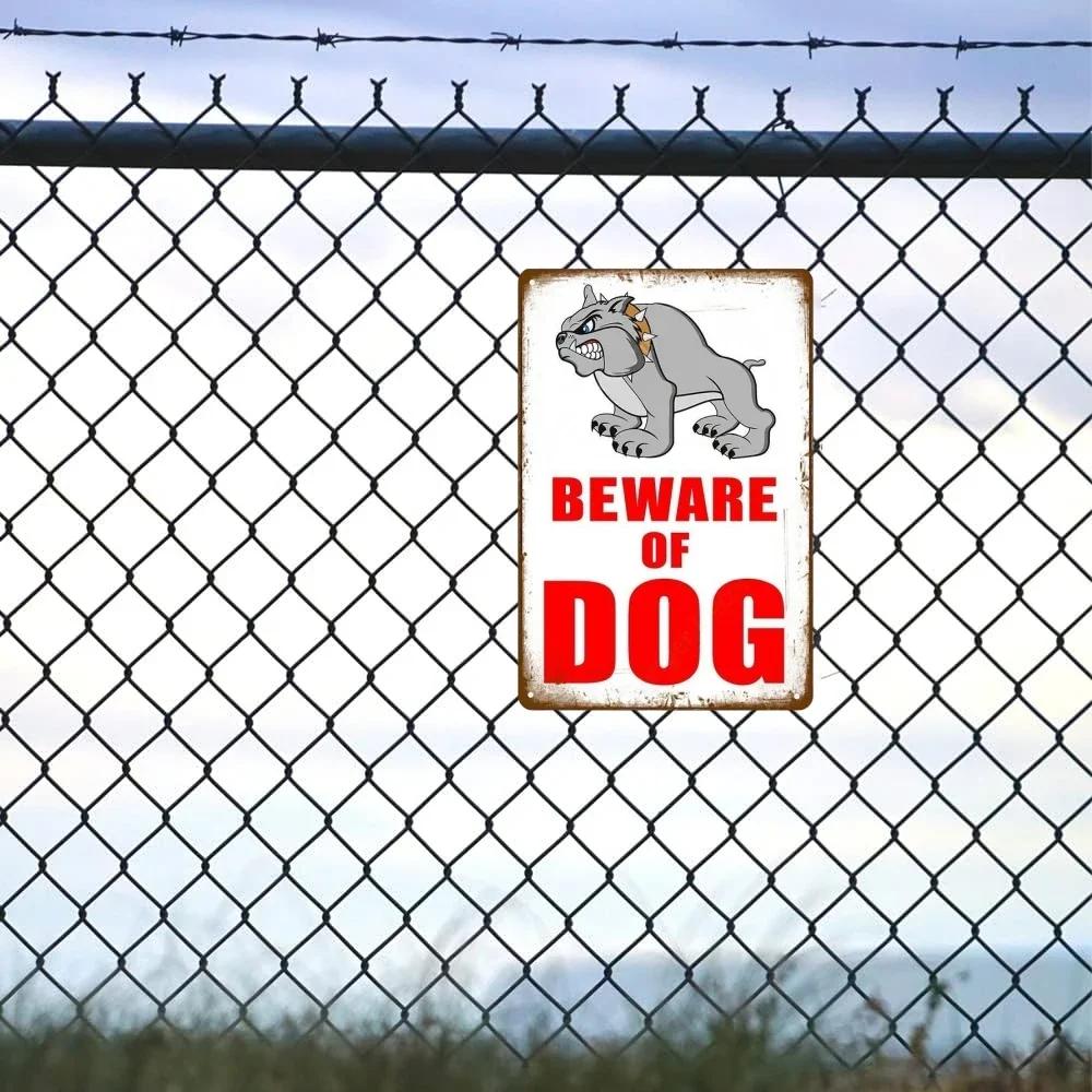 Warnschild aus Aluminium: „Vorsicht vor Hund und Katze!“ – Vintage-Wandplakette für Hof, Garten, Bar, Haus, Männerhöhle