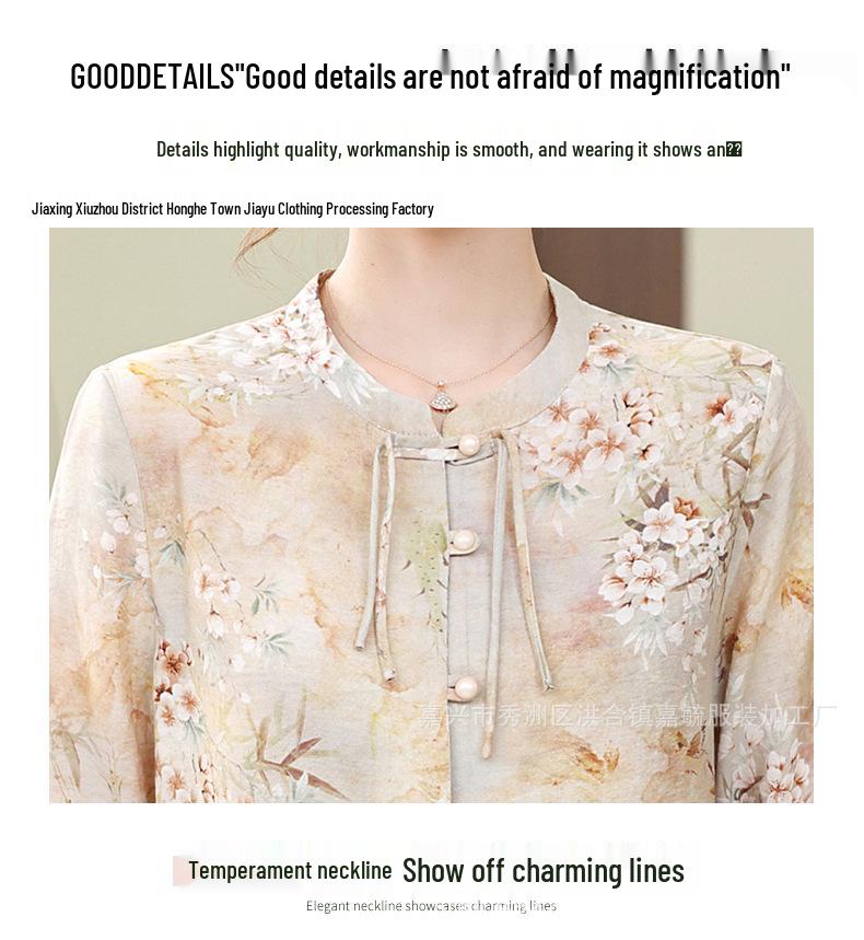 Chic Summer Chiffon Tops: Loose, Fashionable Short-Sleeves for Moms and Mature Women