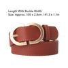 Damen Gürtel PU Leder Hose Mode Schnalle Dekorative Damen Taillengürtel für Hosen Kleider Hellbraun