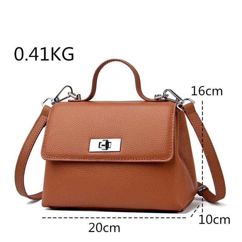 100% Genuine Leather Handbag Real Cow Leather Fashion Women Crossbody Bags Ladies New Luxury Design Shoulder Bag Female Purse