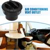Klimaanlagenlüftungsauslass 60mm Drehbar Rund A/C Luftauslasslüfter für Wohnmobil Bus Boot Yacht Schwarz (2er Set)