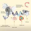 Infant Hanging Spiral Plush Toy for Car Seat Stroller Crib Bassinet Mobile with Music Box BB Squeaker Rattles Perfect Gift Idea Dazzle Effect100%
