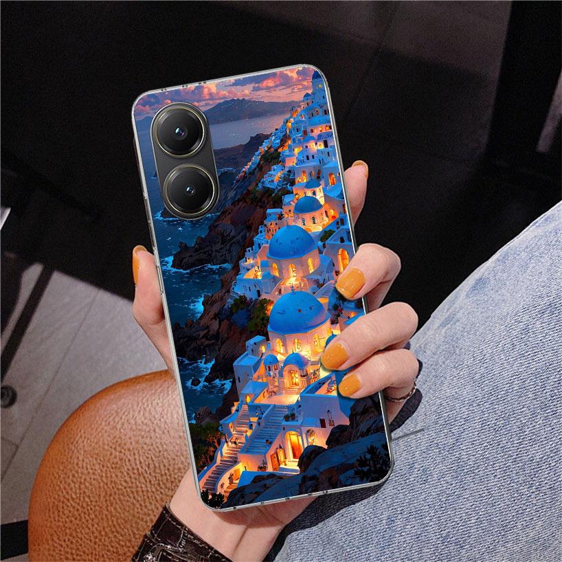 Greece In Summer Santorini Phone Case For Xiaomi Poco X7 X6 X5 Pro F7 Ultra Redmi 15C 15 13C 13 12C 12 10 10A 10C 9 9A 9C 9T Cov