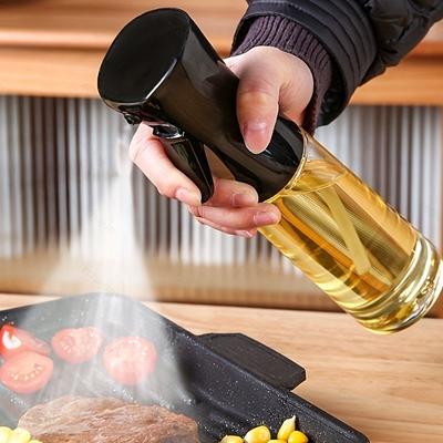 1PC 220ml Olive Oil Spray Bottle, Kitchen High Pressure Spray Bottle, Leak Proof BBQ Air Fryer Oil Spray Camping Cookware Tools