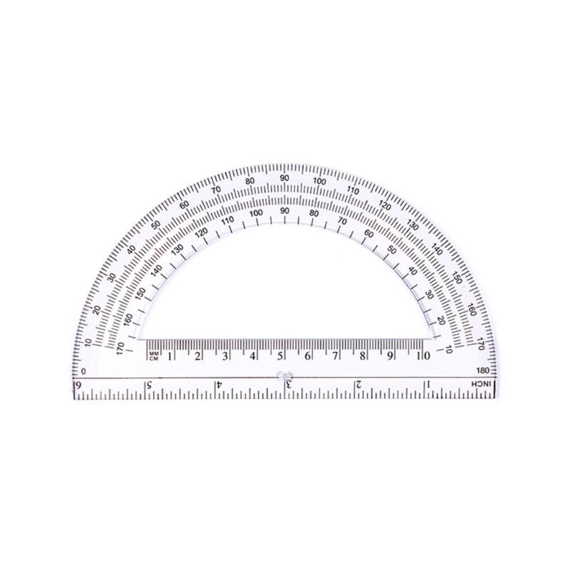 5 STÜCK Klarsicht-Winkelmesser 180 Grad Winkelmesser Messwinkelmesser für Studenten Entwurf Zeichnen Mathe Messwerkzeug