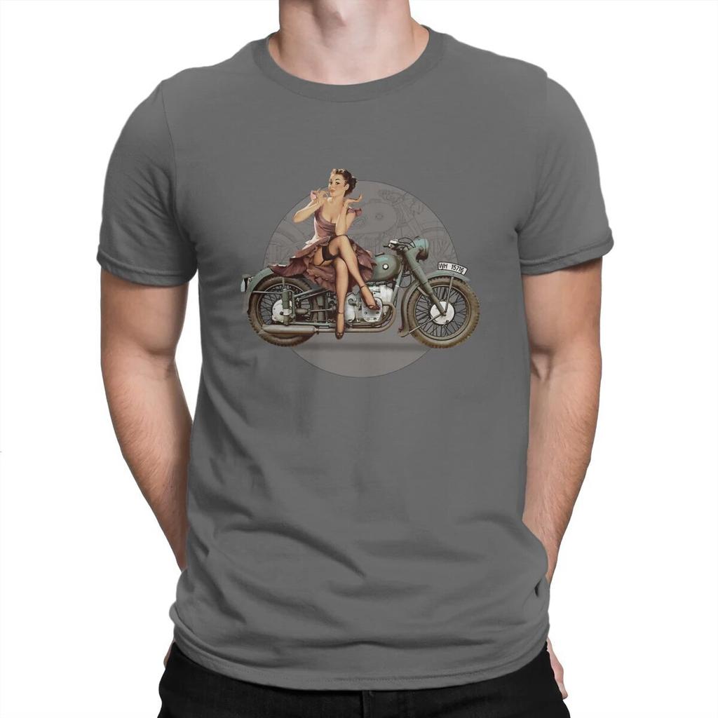 Pin Up Girl Motocyklové tričko Unisex Grafika Ležérní Bavlněné tričko s výstřihem do O Hip Hop Trička Harajuku Streetwear
