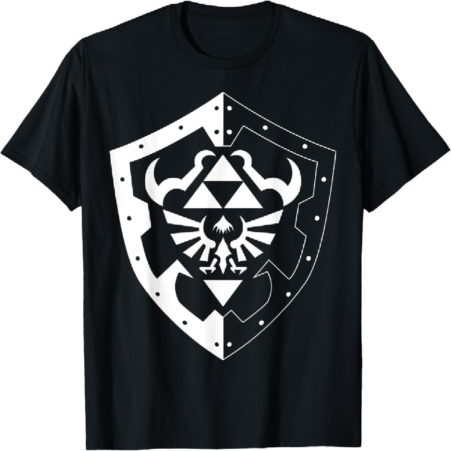 Nintendo Zelda Link s Hylian Shield Line Art Graphic T-Shirt T-Shirt XXXXXL разноцветный