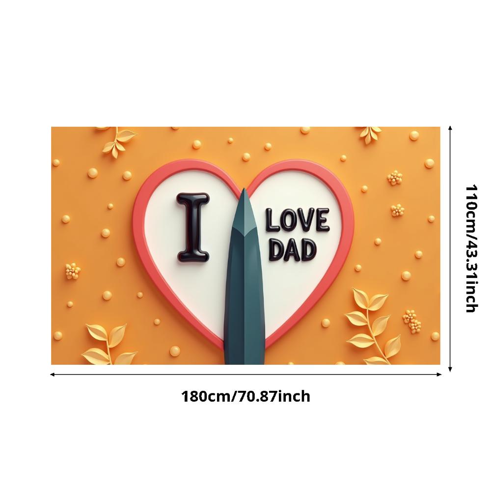 Decorative Tie Home Decoration Sentimental Design Love Dad Sign Orange Background High Quality Dad Celebration Banner