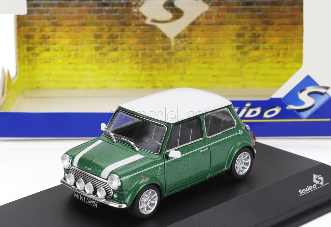 

Solid Mini Cooper Sport 1994 Stripe SOLIDO MINI Cooper Sport 1/43 Green/White [Item] зелёный