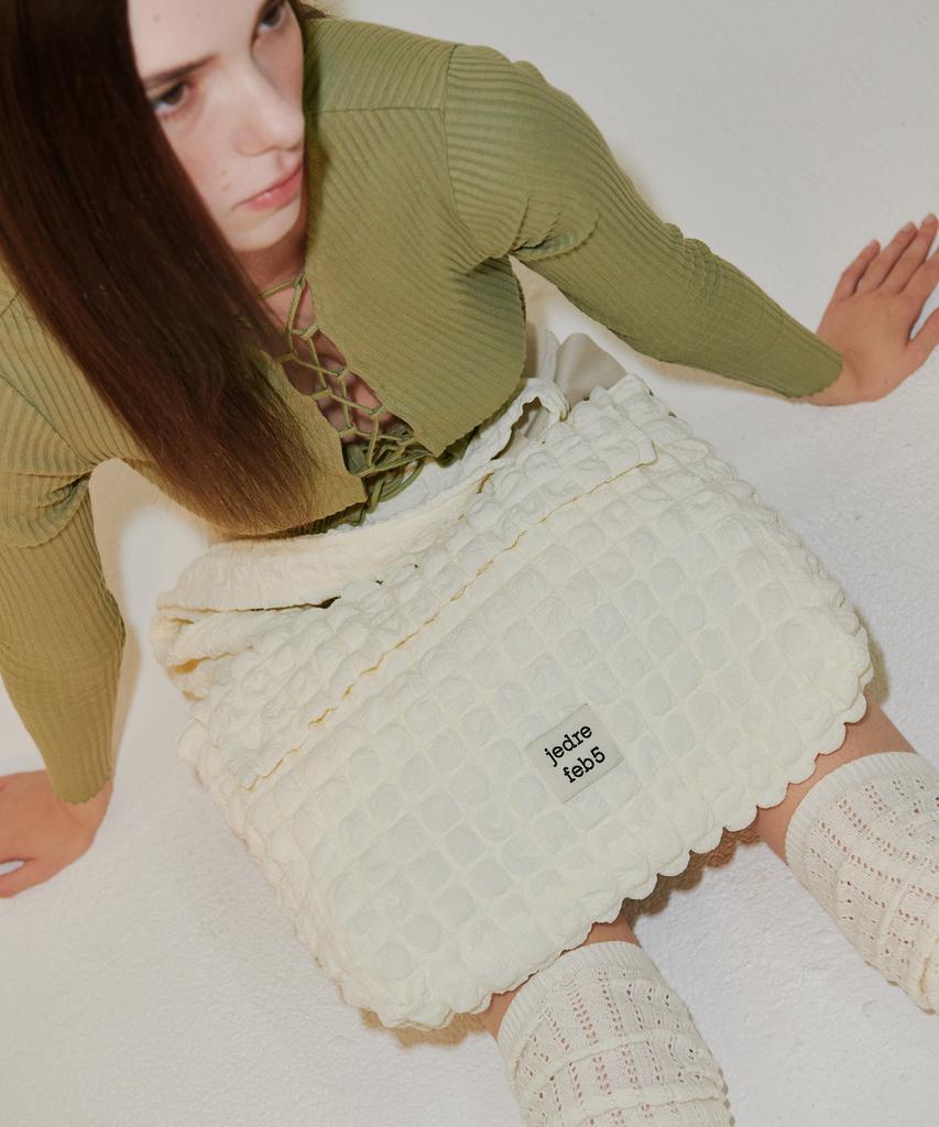 Jedrefeb5 Croffle Shoulder Bag Ivory