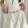 Elegant Metal Circular Ring Waist Chain Gold/Silver Dress Belt Chain Bohemian Body Chain  Women