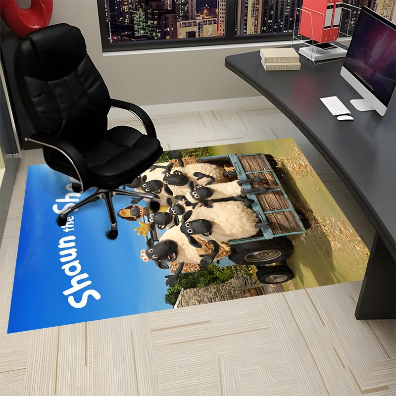 Shaun the Sheep Printed Carpet, Rug for Office Chair Living Room Bedroom Kitchen Room Decor Gifts.