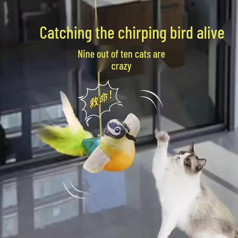 Sanhe Squeaky Simulation Bird Cat Toy