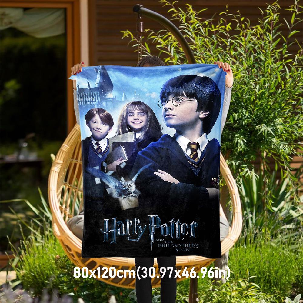 1PC Harry Potter, Philosopher s Stone Outdoor Flannel Blanket Soft Plush Decor for Picnics, camping,Bedroom, Playroom, Office1205A 80x120cm(31x47inch)