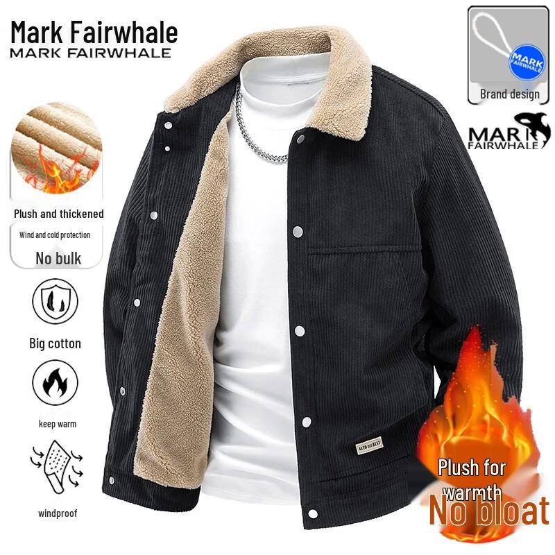Mark Hua Fei Men's Corduroy Fleece-Lined Jacket