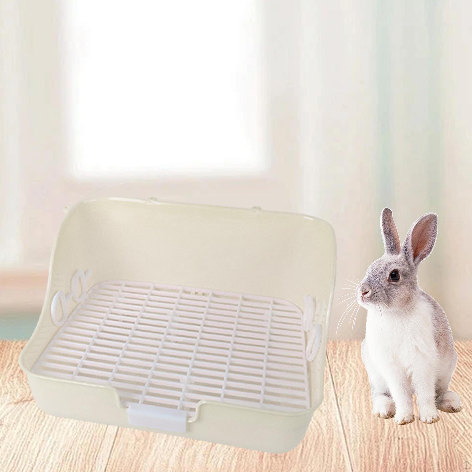 

Туалет для домашних животных для мелких животных с ящиком для ежа и хомяка белый