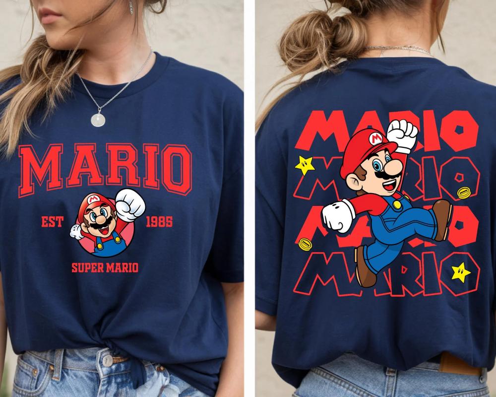 Super Mario Series T-shirt Men and Women New Summer Cotton Y2K Clothing Fashion Casual Oversized Short Sleeve Tops Streetwear