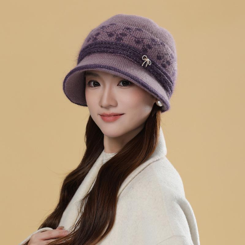 Women's Winter Hat with Detachable Ear Flaps - Adjustable Stretch -Like Beanie, Soft Warm for Cold Weather, All-Season & Christmas