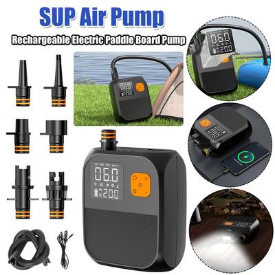 Pompa Elettrica per Stand Up Paddle Ricaricabile Pompa SUP Pompa Elettrica Portatile per Paddle Board Barche Gonfiabili