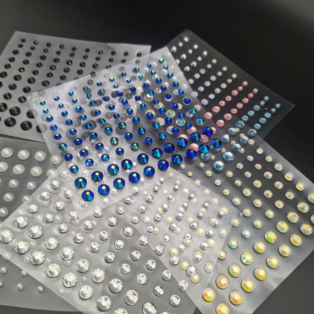 Křišťálový obličej Body Colored Drahostone Stickers Festival Makeup Dekorace Šperky samolepky