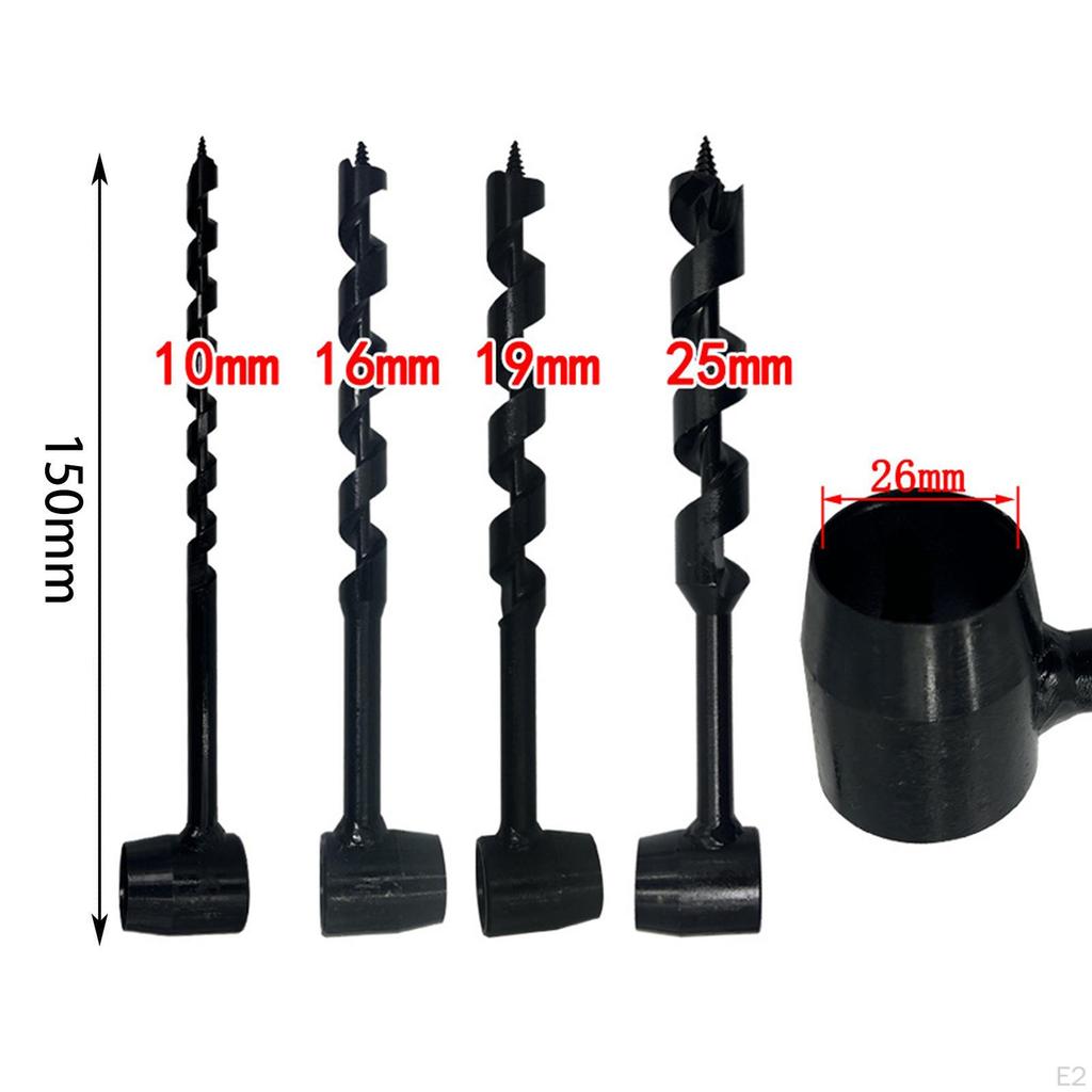 Hand Auger Wood Drill Gear Tool Manual Hole for Shelter Building