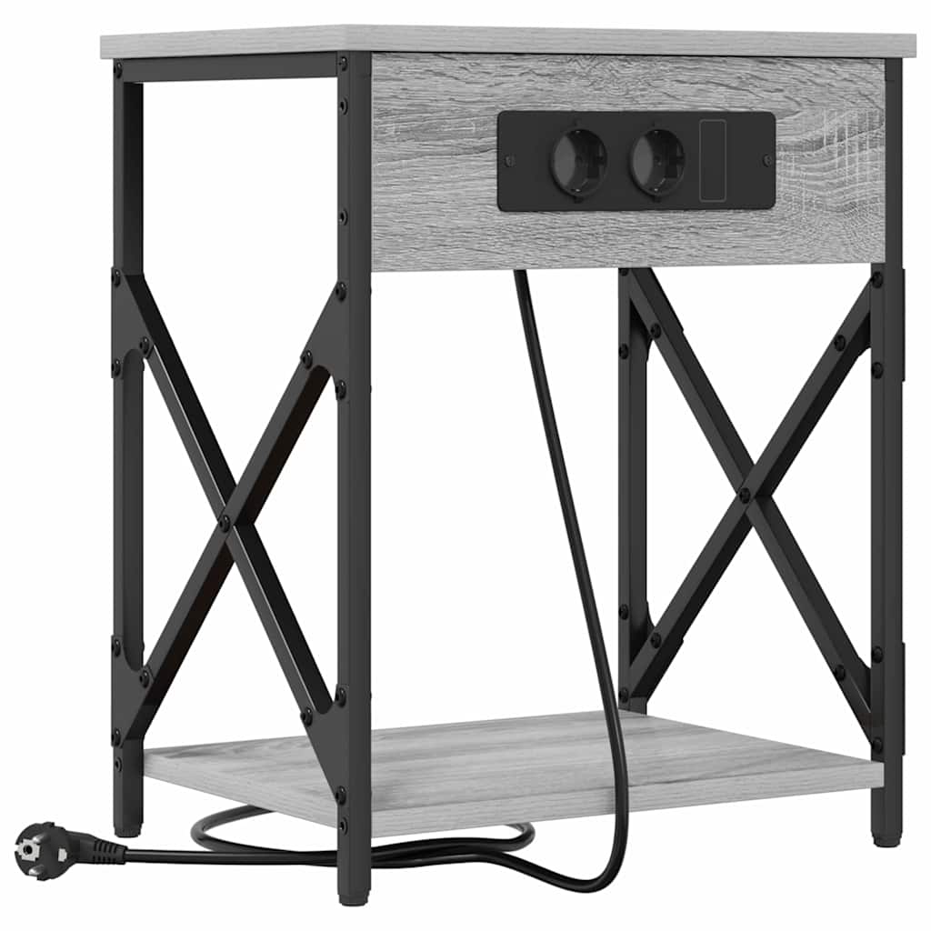 Nightstand Set (2 pcs) Grey Sonoma 41 x 31 x 51 cm Particleboard