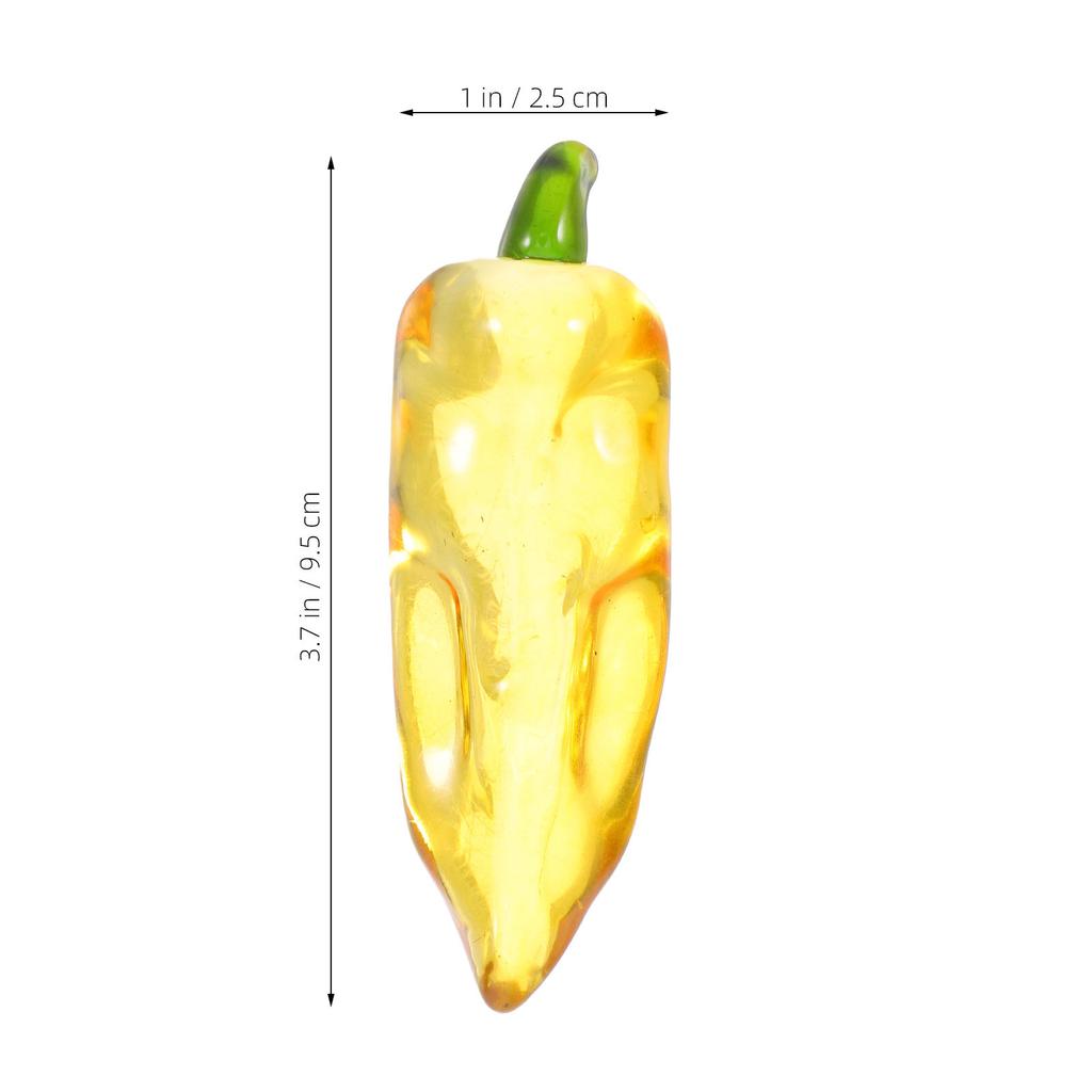Lifelike Crystal Chili Pepper Decoration Artificial Vegetable Ornament for Kitchen Restaurant Tabletop Chinese Style Food Decor