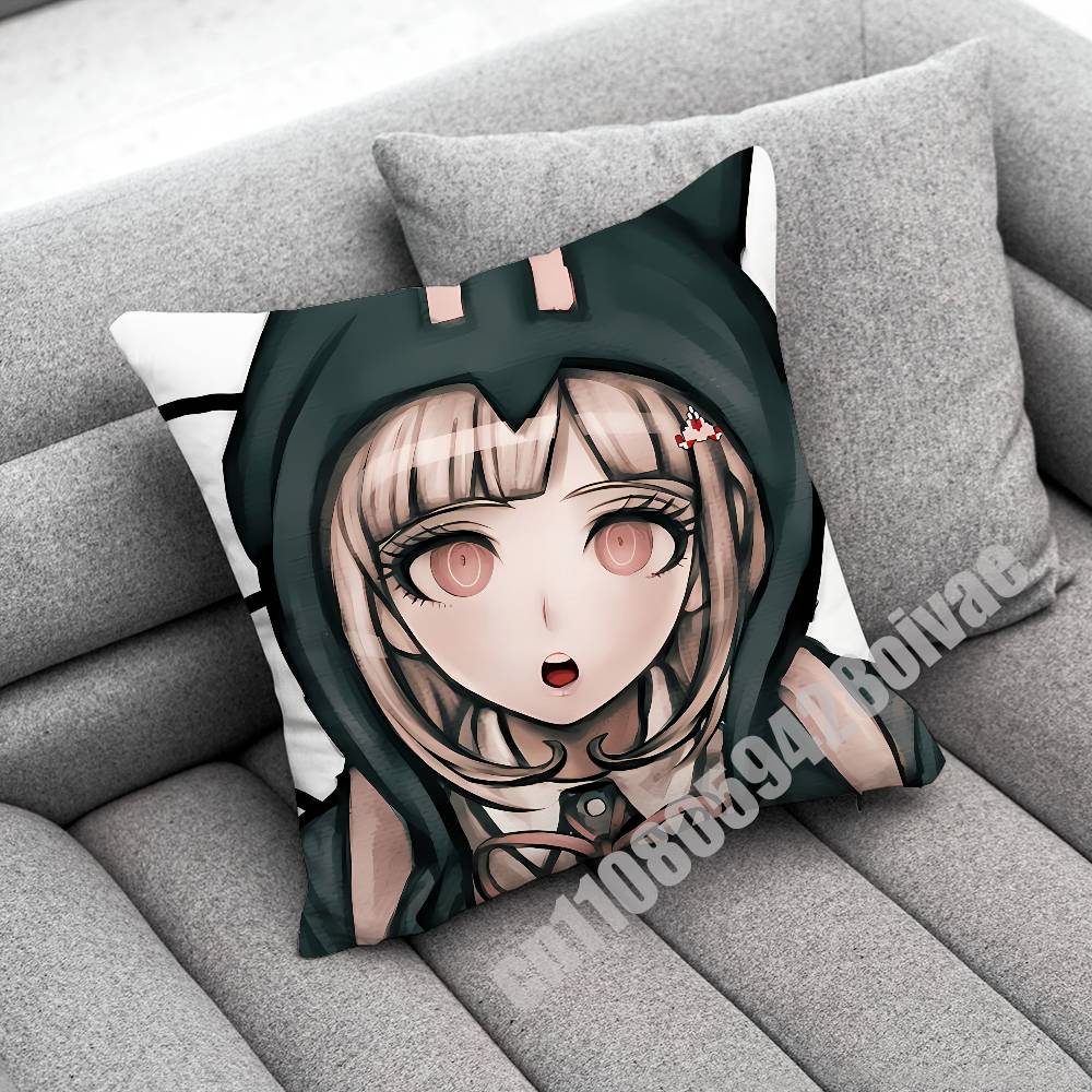 D-Danganronpa Chiaki Nanami Junko Enoshima Throw Pillow Case For Decoration 35X35Cm 45Cm Square Home Pillowcase Case