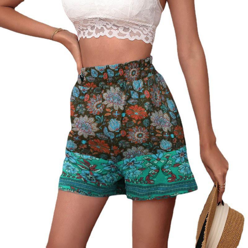 Women's Casual Bohemian Ethnic Print Shorts - 2026 Collection