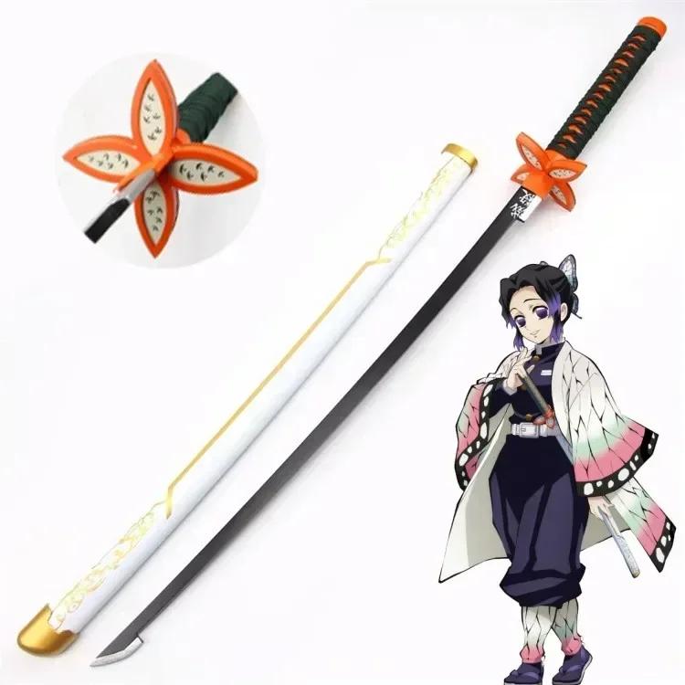 

40inch Demon Slayer Shinobu Katana Anime Kimetsu No Yaiba Cosplay Prop Ninja Knife Real Size Japanese Katana Samurai Sabre Gift 40inch