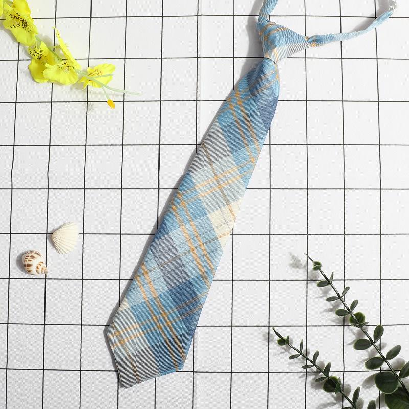 Jk Small Tie Female College Style Lazy Japanese Plaid Uniform Shirt Tie Student Ins Men'S And Women'S Short Styles Free Of Charge