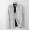 Herren Slim Fit Koreanischer Stil Leinen Sommer Anzug - Lässiges Zweiteiliges Set mit Lockerer Jacke und Sonnenschutz