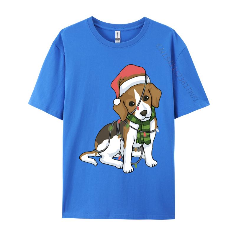 Beagle Christmas Tree Decoration Funny Tshirt Unisex T Shirts Gifts Print Tshirts Casual Plus Size Tops Tee