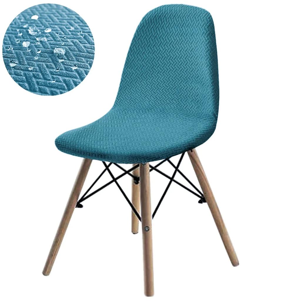 Gestrickter Hockerbezug Köper T-förmig Wasserdichte Schale Stuhlbezug Elastisch Rutschfest Einfarbig Zuhause Speziell geformter Stuhlbezug