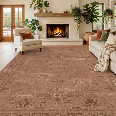 Bohemian Retro Floral Carpet - Dirt & Wear-Resistant Floor Mat for Bedroom & Living Room