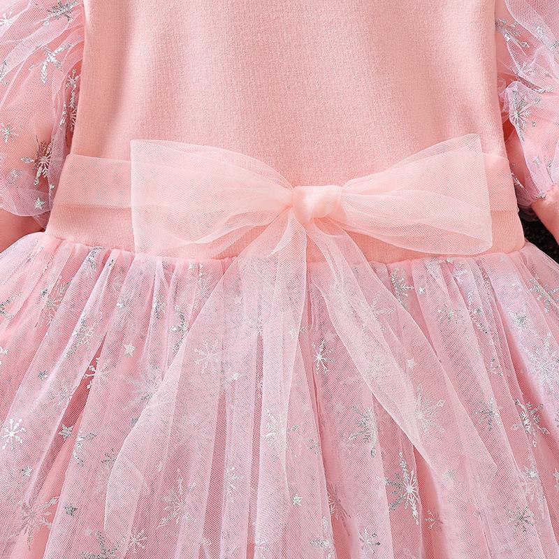 Girls' Dress Autumn Frozen Elsa Princess Dress Long Sleeve Puffy Tulle Dress